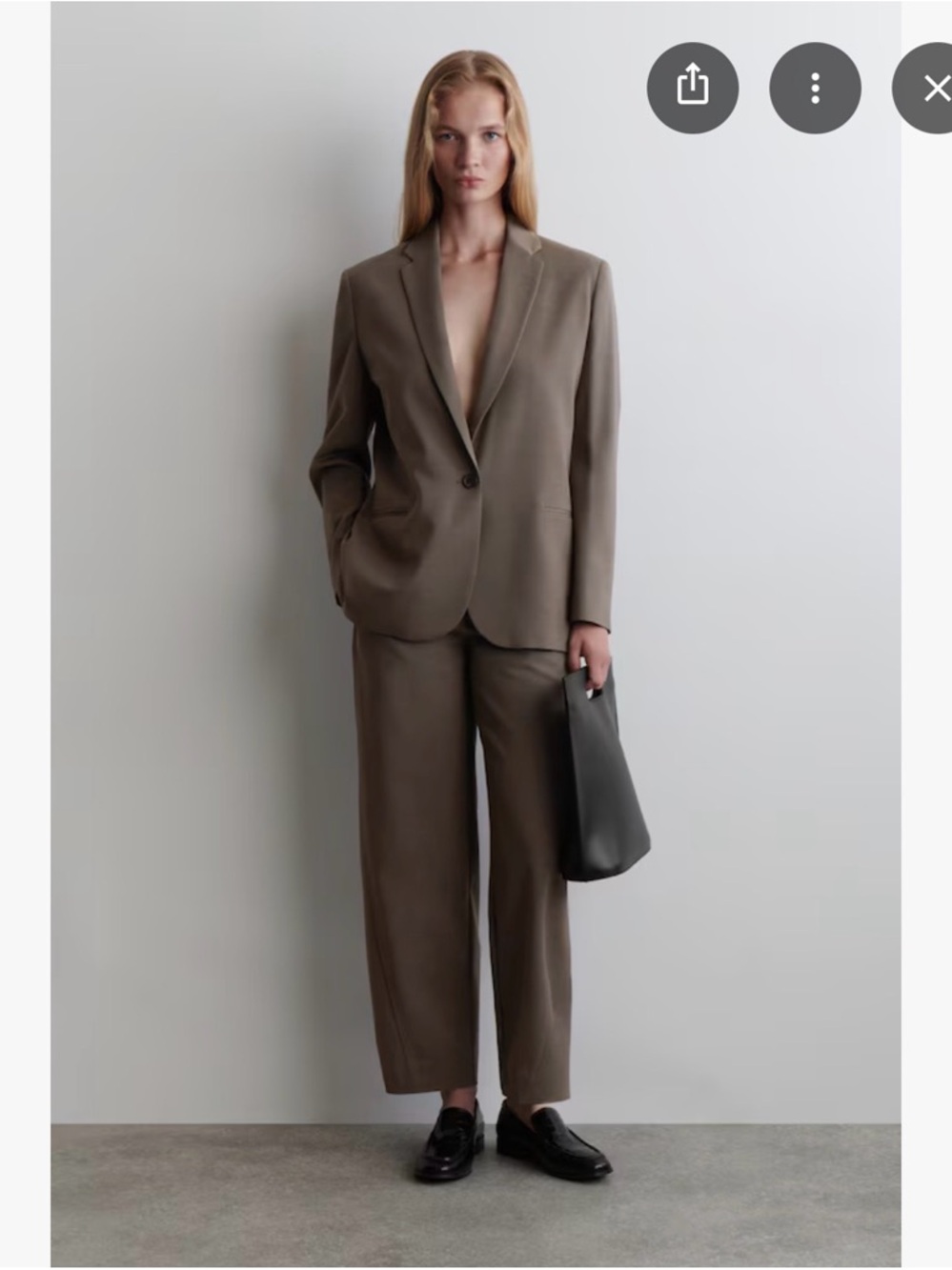 COS barrel leg cropped wool trousers 4